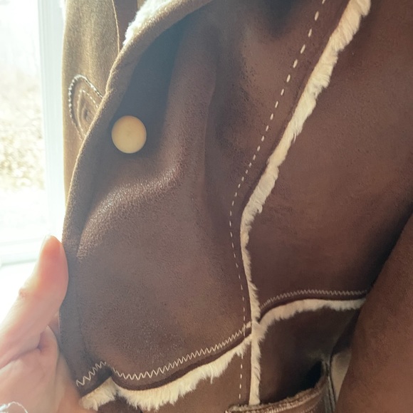 🌹21”PTP lightweight faux sheep leather longline penny lane - Picture 9 of 14